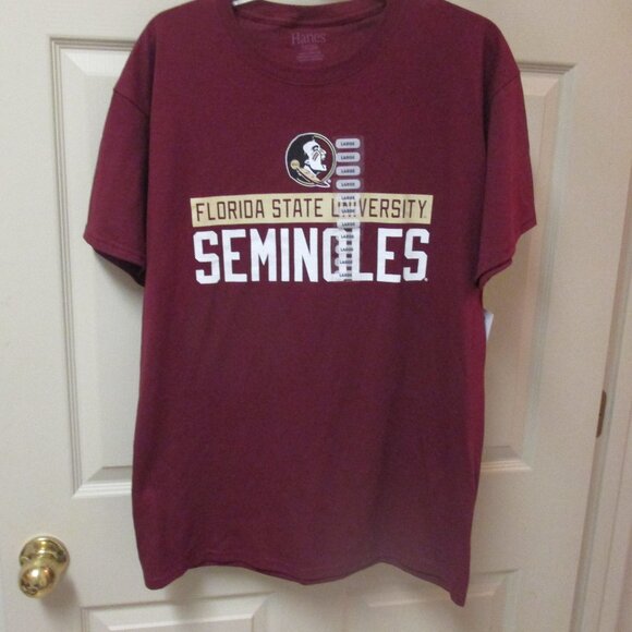 Hanes Other - NWT Men Florida State FSU Seminoles garnet & gold Tee Shirt Size L